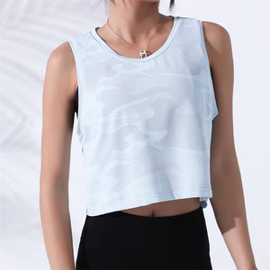 Venta Directa de Fábrica, Top Deportivo Corto para Mujer, Ropa Deportiva, Camisetas sin Mangas para Mujer, Ropa de Entrenamiento, Chaleco Deportivo para Mujer - Product Image 2