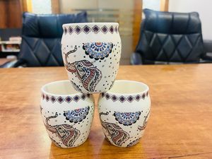 Oriental Ceramic <b>Mug</b> <b>Set</b> With Cartoon Design For Party Gift Reusable Drinkware - Product Image 3