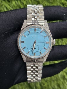 2026 Original Design Luxury Stainless Steel Diamond Bezel Analog Mechanical Automatic <b>Calendar</b> Watch 16mm Band - Product Image 4