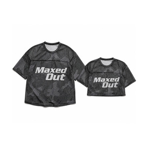 Y2k <b>Fishnet</b> Mesh Unisex American Football Jersey Breathable See Through Cropped & Oversized Tee Factory Couple Matching Sets - Product Image 2