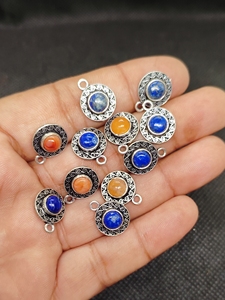 Oferta Destacada: Conectores de Dijes de Piedras Preciosas a Granel, Chapados en Oro, de Lapislázuli Natural y Carnalita para Proveedores de Joyería DIY, Fornituras de Joyería OEM - Product Image 5