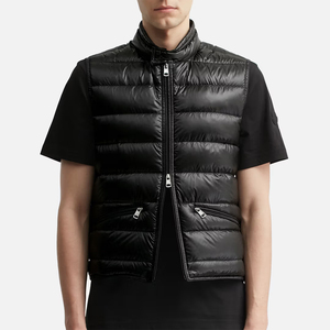 New Arrival Puffer Vest For Men's Zipper Up Warm Padded <b>Quilted</b> Stand Collar 400 Gsm Waistcoat Sleeveless Puffer Vest - Product Image 3