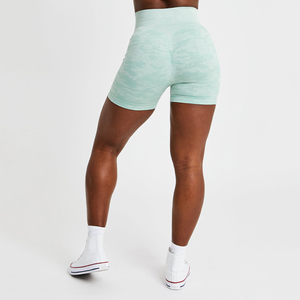 Nouvel Arrivage Short de Yoga Femme en Polyester/Spandex Longueur Cuisse Taille Moyenne Couleur Unie Logo Personnalisé OEM Style Urbain - Product Image 4