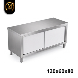 Armario de Cocina de Alta Resistencia con Puertas Corredizas de Acero Inoxidable, Armario de Almacenamiento para Restaurantes Comerciales y Cafeterías - Product Image 3