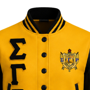 เสื้อแจ็คเก็ตครอปซิปสำหรับผู้หญิง Sigma Gamma Rho ผ้าซาติน สไตล์ลำลอง บอมเบอร์ เสื้อนอกสุดเท่ ชุดนักเรียนหญิง ชุดลำลองแนวสตรีทแวร์ พร้อมโลโก้แบบกำหนดเอง - Product Image 3