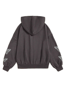 Sudadera con capucha y cremallera de última moda, personalizada, estilo streetwear de invierno, de lujo, con parche de chenilla bordado, talla grande. - Product Image 5