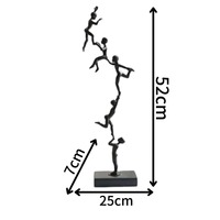 Sculpture en métal et marbre : L'objectif est la progression. Objets décoratifs pour la maison, à placer sur les étagères, les manteaux ou les bibliothèques.