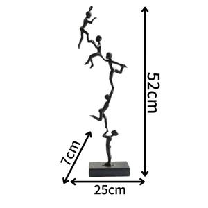 Escultura de Metal y Mármol: El Progreso en Forma de Objeto Decorativo para el Hogar, Ideal para Estantes, Repisas o Librerías - Product Image 5