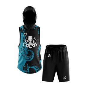 Nuevo Diseño de Uniformes de Fútbol Americano 7v7, Top sin Mangas con Capucha y Pantalones, Uniforme Sublimado de Moda - Product Image 2