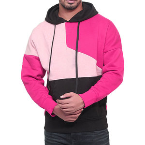 Pull à capuche en molleton à épaules tombantes avec logo frontal, mélange de coton, nouvelle collection, vente en gros - Product Image 2