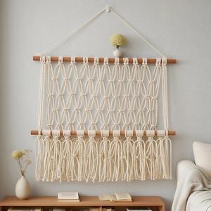 <b>Decorative</b> Macrame Wall Hanging Shelf Toy Organizer Shelf For Kids Room To Keep Toys Neat And Accessible Wholesale From India - Product Image 3