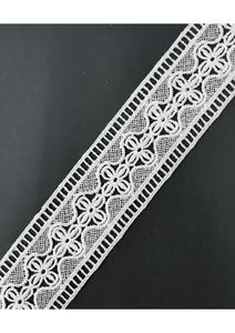 Bordure brodée florale en tissu GPO soluble dans l'eau de qualité supérieure pour vêtements, robes, textiles de maison et décoration - Product Image 4