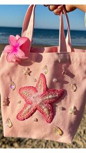 Sac fourre-tout brodé et perlé à la mode avec motifs décoratifs élégants - Product Image 6
