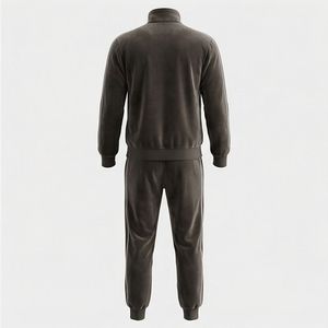 Custom High Quality Cotton Winter Tracksuit with Embroidery Logo Windbreaker <b>Reflective</b> Printing Vintage Style - Product Image 2