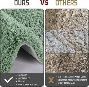 Hot Selling 17"x24" Microfiber Bath <b>Mat</b> Super Absorbent Non-Slip Floor Thick Plush Shaggy Tufted <b>Bathroom</b> Rug Washable Hotel - Product Image 2