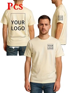 100% Cotton Men's T-Shirt Men's Heavyweight 100% Cotton T-Shirts - Logo/Text/Photo Printing on Chest Back & Sleeve - Personalize - Product Image 3
