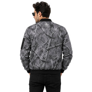 Custom Gray Camo Quilted Bomber <b>Jacket</b> for Men & Women <b>Zip</b> <b>Up</b> Flight <b>Jacket</b> Windproof Winter Hunting Outdoor Tactical <b>Jacket</b> OEM - Product Image 4