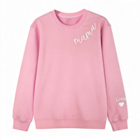 Sweat-shirts à capuche en flanelle brodés pour femmes, logo personnalisé sur le devant, écologiques, style scolaire, collection Printemps, ODM, Saint-Valentin