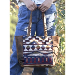 LW Handmade Hair On Print Cowhide Leather Flap <b>Tote</b> Bag For Women's Genuine Leather Vintage Laptop Holder Purse - Product Image 1