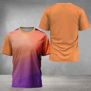 Custom Design Men's Soccer <b>Shirt</b> O-Neck Short Sleeve Regular Fit <b>100</b>% <b>Polyester</b> Quick Dry Breathable Eco-Friendly Knitted Fabric - Product Image 5