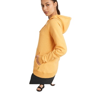 Robe longue à capuche décontractée pour femme, à manches longues, avec cordon de serrage, coupe ajustée, avec poches - Product Image 3