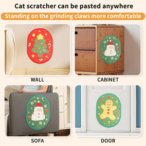 Red Christmas Tree Wall Cat Scratcher <b>Pad</b> Sisal <b>Scratch</b> Board Cat Claw <b>Pad</b> for Indoor Cats - Product Image 3