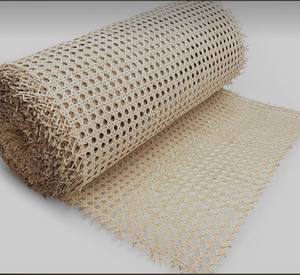 Nouveau Tissu en Rotin Blanchi Extrêmement Blanc – Motif Hexagonal Tressé à la Main – Rouleaux de Filet en Rotin Tissé Style Artisanat Vietnamien - Product Image 6