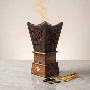 Quemador de Incienso de Madera de Mango Estilo Árabe, Ecológico, Diseño Único, Quemador de Bakhoor, Artesanía, Tendencia, Precio Bajo - Product Image 1