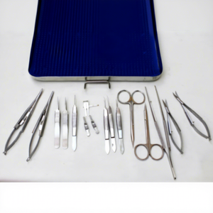 Kit de 17 Piezas de Instrumentos de Microcirugía, Pinzas Microvasculares, Instrumentos de Sutura, Herramientas de Herrador, Acero Inoxidable, Reutilizables, Autoclavables - Product Image 2
