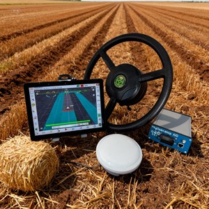 Système de direction automatique compact pour tracteur avec support de navigation intelligent pour des itinéraires agricoles précis et une utilisation facile sur le terrain - Product Image 1