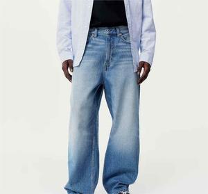 Pantalons en jean ajustés pour hommes, pantalons en denim décontractés pour le streetwear et les voyages - Product Image 2