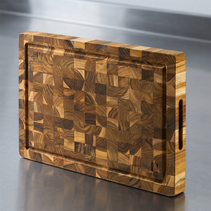 Planche à découper en bois d'acacia massif, rectangulaire, 1,5 cm d'épaisseur, pour viande et légumes, idéale pour la cuisine - Product Image 1