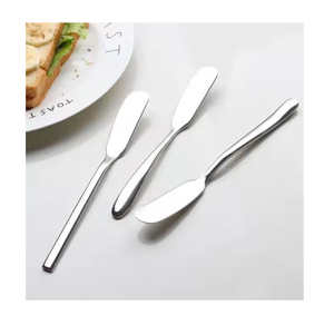 Stainless Steel Dessert Knife Butter Wholesale Custom Reusable Steel Mirror Polish Handle Flatware Dinner Knives - Product Image 3