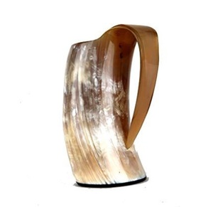 Auténtica Taza Artesanal de Cuerno de Búfalo, Jarra de Cerveza Natural, Jarra Vikinga, Accesorios Rústicos para Bar, Colección de Regalos - Product Image 2