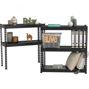 Étagère de rangement minimaliste en acier, sans boulons, avec rivets, finition thermolaquée, pour la maison, le bureau ou le garage - Product Image 6