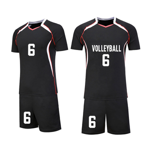 Tenue de volley-ball athlétique haut de gamme, maillot et short personnalisés avec logo d'équipe, équipement respirant pour les matchs de ligue - Product Image 1
