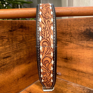 Fabricant de colliers de chien rembourrés en cuir usiné à la main de haute qualité en cuir de vache véritable colliers d'entraînement réglables pour animaux de compagnie - Product Image 3