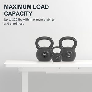 Scrivania Elettrica Regolabile a Doppio Motore con Altezza a 3 Livelli, Postazione di Lavoro per Casa e Ufficio, Piano del Tavolo in Due Pezzi, Opzione Seduta/In Piedi - Product Image 6