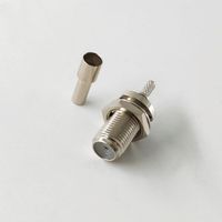 Conector SMA Hembra de Montaje Frontal para Cable Coaxial RG174 RG188, Adaptador RF con Tuerca Hexagonal, Receptáculo de Latón Chapado en Oro