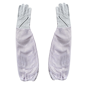 Gants d'apiculture à poignets élastiques en cuir, manches longues, résistants aux piqûres pour apiculteurs, fourniture OEM - Product Image 4