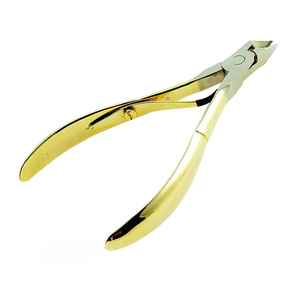 Hot Selling Finger & Toe Use Nail Nipper Gold Color Pedicure Clippers Stainless Steel Curved <b>Cuticle</b> Nippers Best Manicure <b>Tools</b> - Product Image 4