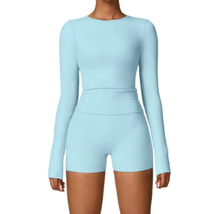 Ensemble de yoga 2 pièces pour femme, tie-dye, leggings taille haute, crop top dos nageur sans manches, extensible, tenue de fitness et d'entraînement - Product Image 4