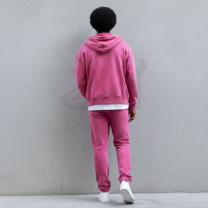 Conjunto de 2 Piezas de Sudadera con Capucha y Pantalones Deportivos para Hombre, Personalizado al por Mayor, 100% Algodón, Estampado, Corte Regular, Peso Medio, Ropa Casual de Invierno - Product Image 4