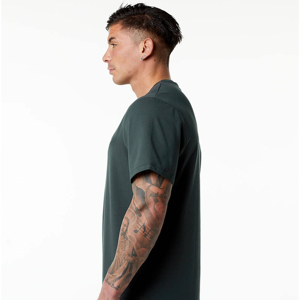 เสื้อยืดผู้ชาย พิมพ์โลโก้ได้ ทรงโอเวอร์ไซส์ ปิดไหล่ ออกกำลังกาย ฟิตเนส วิ่ง ออกกำลังกายทั่วไป ทรงปกติ ผ้าแคนวาสสีพื้น - Product Image 3