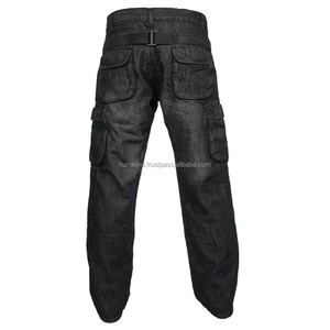 Jean en denim de moto doublé en aramide de protection |   Pantalon de travail et de moto robuste 14 oz, haute protection et grande capacité - Product Image 3