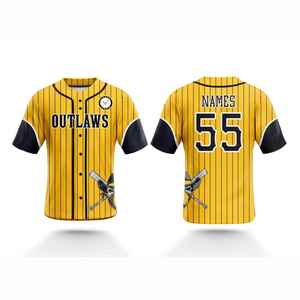 Camiseta de Béisbol con Estampado Digital, Logotipo Personalizado, Ligera, Transpirable, de Secado Rápido, Antibacteriana, que Absorbe la Humedad, Talla Adulto - Product Image 1