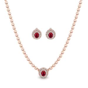 Parures de bijoux REYES Custom Design en argent sterling 925 avec moissanite VVS, pierres ovales de 2,65 carats, boucles d'oreilles et bague en rubis pour elle - Product Image 6