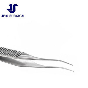 Pinzas Quirúrgicas de Alta Precisión de Titanio Jiyo Surgical Co. Troutman-Barraquer Colibri para Córnea, Mango Plano Dentado, 0.12 mm, 1x2 Dientes - Product Image 4
