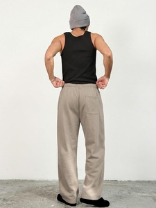 Pantalones Casuales Ligeros de Algodón/Poliéster Antiarrugas de Primera Calidad Personalizables con Cordón para Hombre y Mujer - Product Image 4