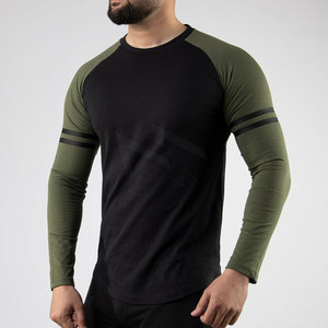 เสื้อยืดคอกลมแขนยาวสีพื้นสำหรับผู้ชาย ผ้าฝ้ายถัก 100% ทรงหลวม สไตล์ลำลอง ดีไซน์สั่งทำได้ ระบายอากาศ แห้งเร็ว - Product Image 5